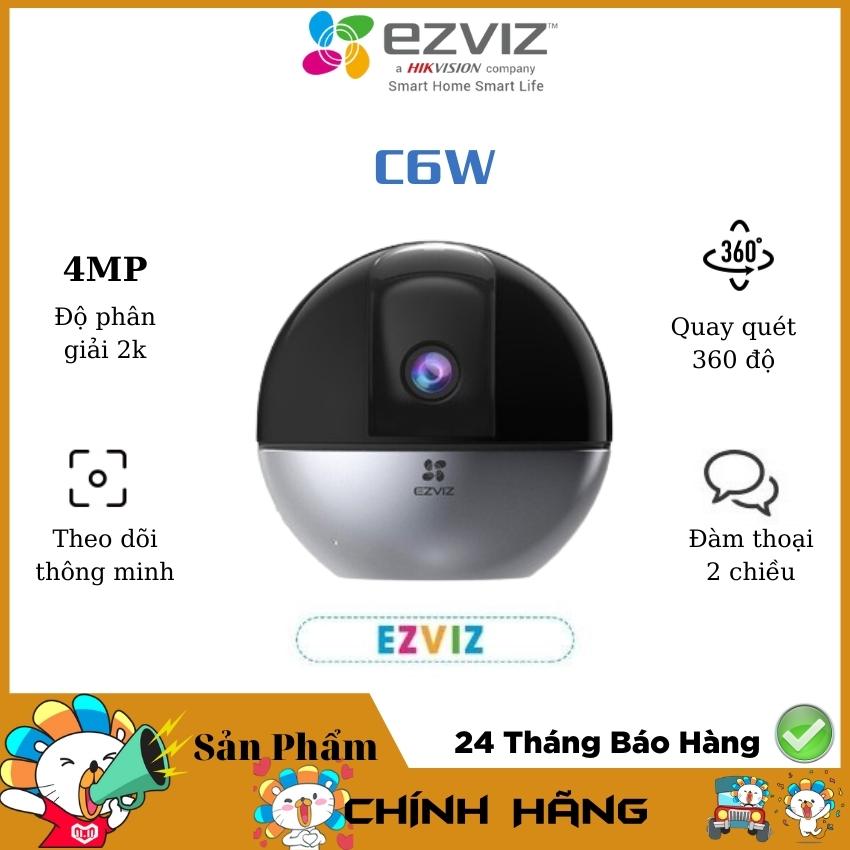 Camera wifi ezviz c6w 4mp siêu nét quay quét 360 độ - độ phân giải 2k - đàm thoại 2 chiều-phát hiện chuyển động thông minh.