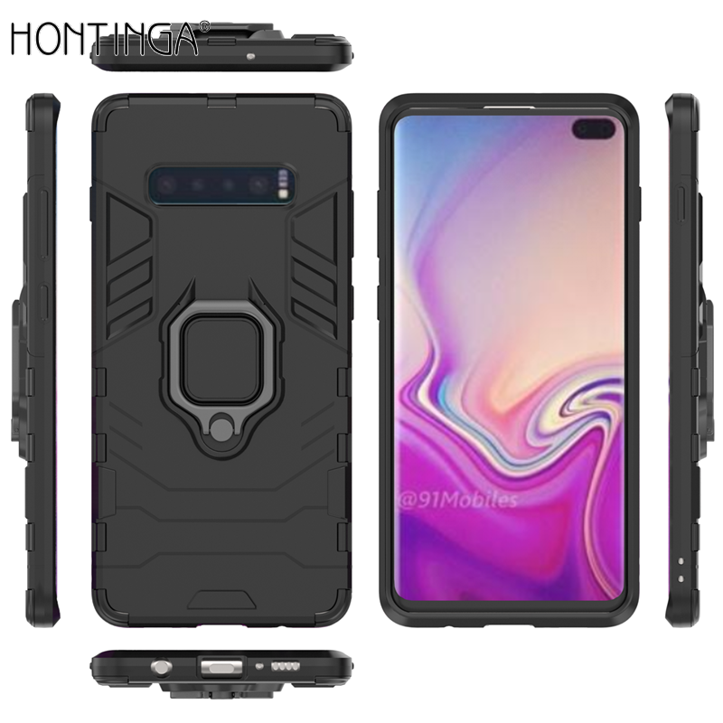 Honinga Vỏ Bọc Giáp Người Sắt Dành Cho Samsung Galaxy S10 S10 Plus Ốp Lưng S10E Ốp Cứng Bảo Vệ TPU Sang Trọng Ốp Lưng S10 + Điện Thoại Với Giá Đỡ Nhẫn Đeo Ngón Tay Ốp Lưng Mềm Chống Sốc Ốp Cứng Cho Bé Trai Bé Gái Nam Nữ
