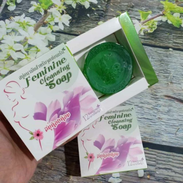 [HCM]Xà Phòng Vùng Kín FEMININE Thái Lan - Xà phòng tri. thâm hôi viêm ngứa vùng kín - Xa phong vung kin - Soap chăm sóc vùng kín