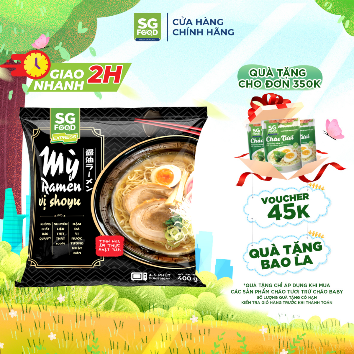 Mỳ ramen vị shoyu 400g sg food