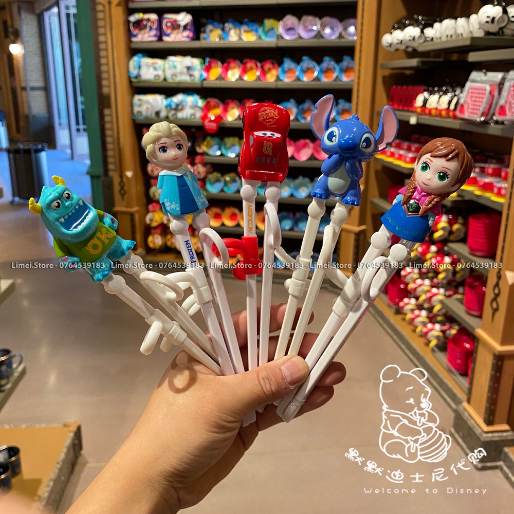 [𝓛𝓲𝓶𝓮𝓲.𝓢𝓽𝓸𝓻𝓮] Đũa tập ăn nhựa 3D Frozen Car95 Mickey Sully Kitty Spiderman Super Wings Princess cho trẻ em bé trai gái