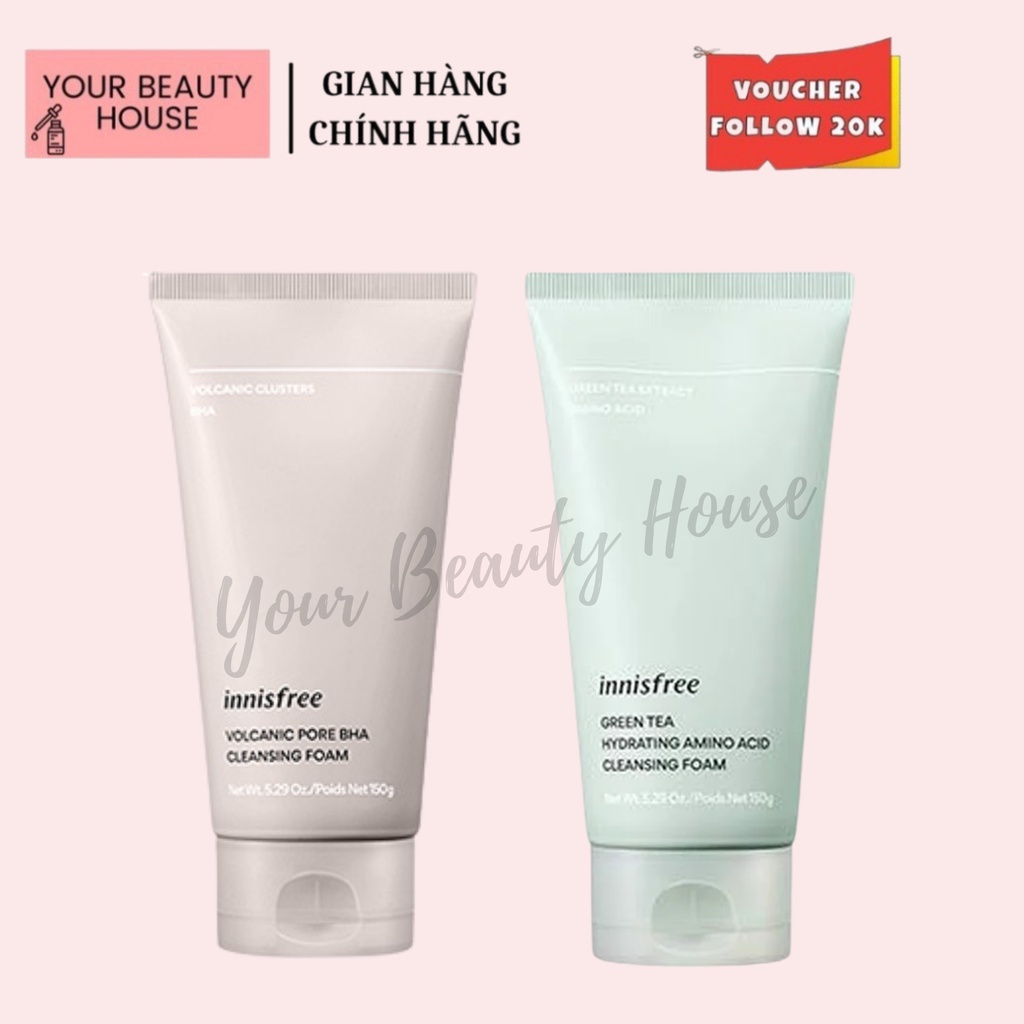 Sữa rửa mặt trà xanh & tro núi lửa mẫu mới150ml
