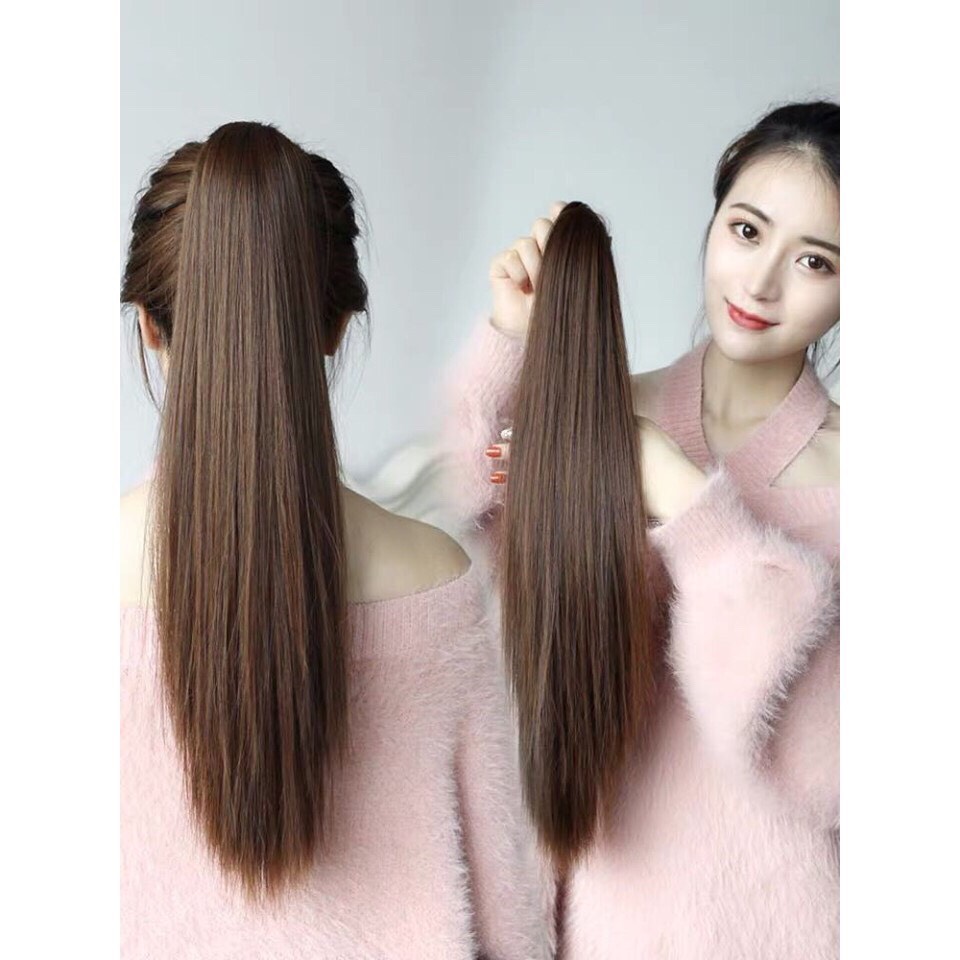 Tóc giả nữ ❤️ Tóc giả ngoạm thẳng 50cm❤️Ảnh thật