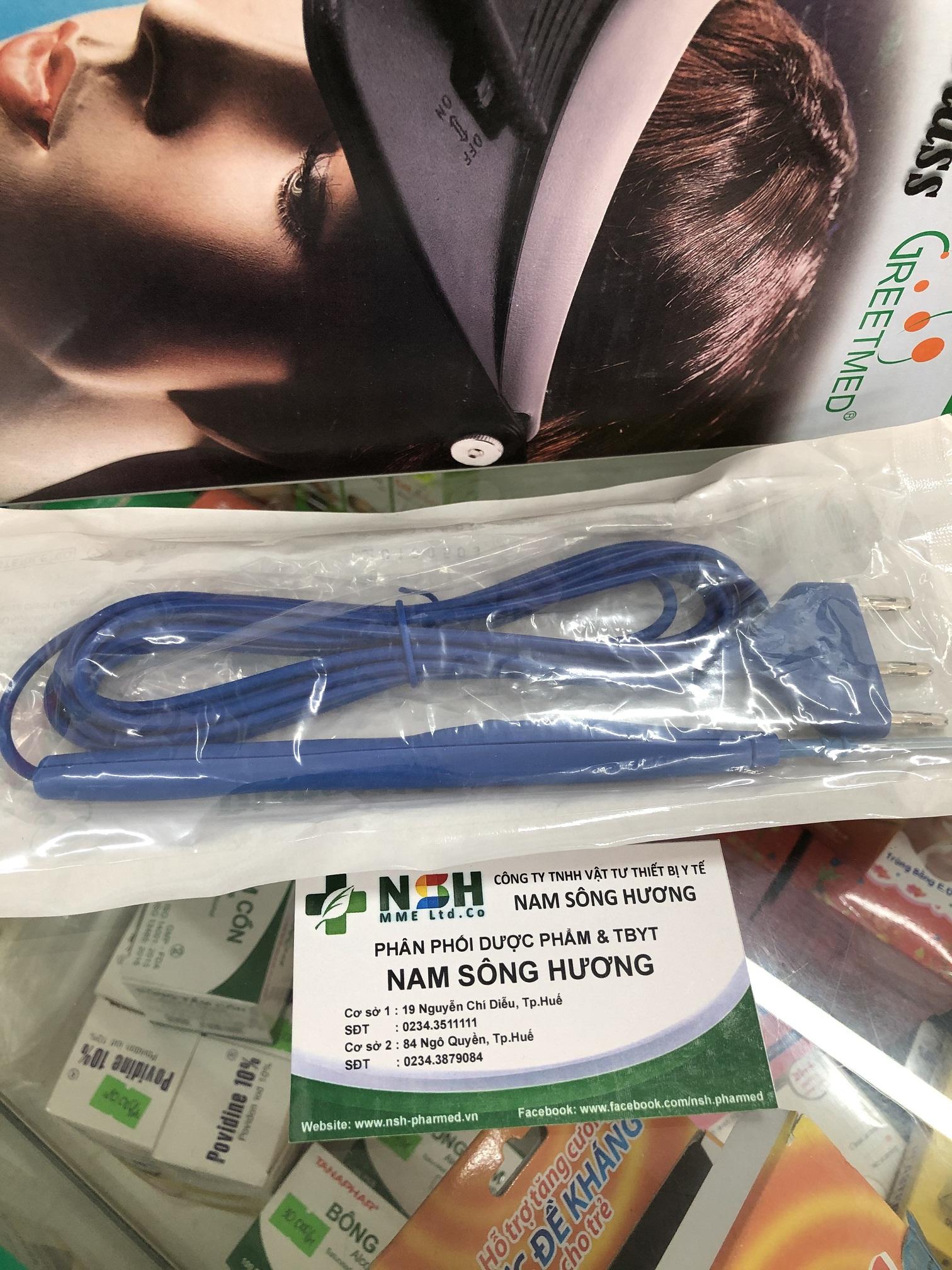 Dao đốt điện mono 3 chấu dao mổ điện cao tần dao mổ điện cao tần Tay dao mổ điện dùng 1 lần 3 chân cắm GREETMED hàng cao cấp