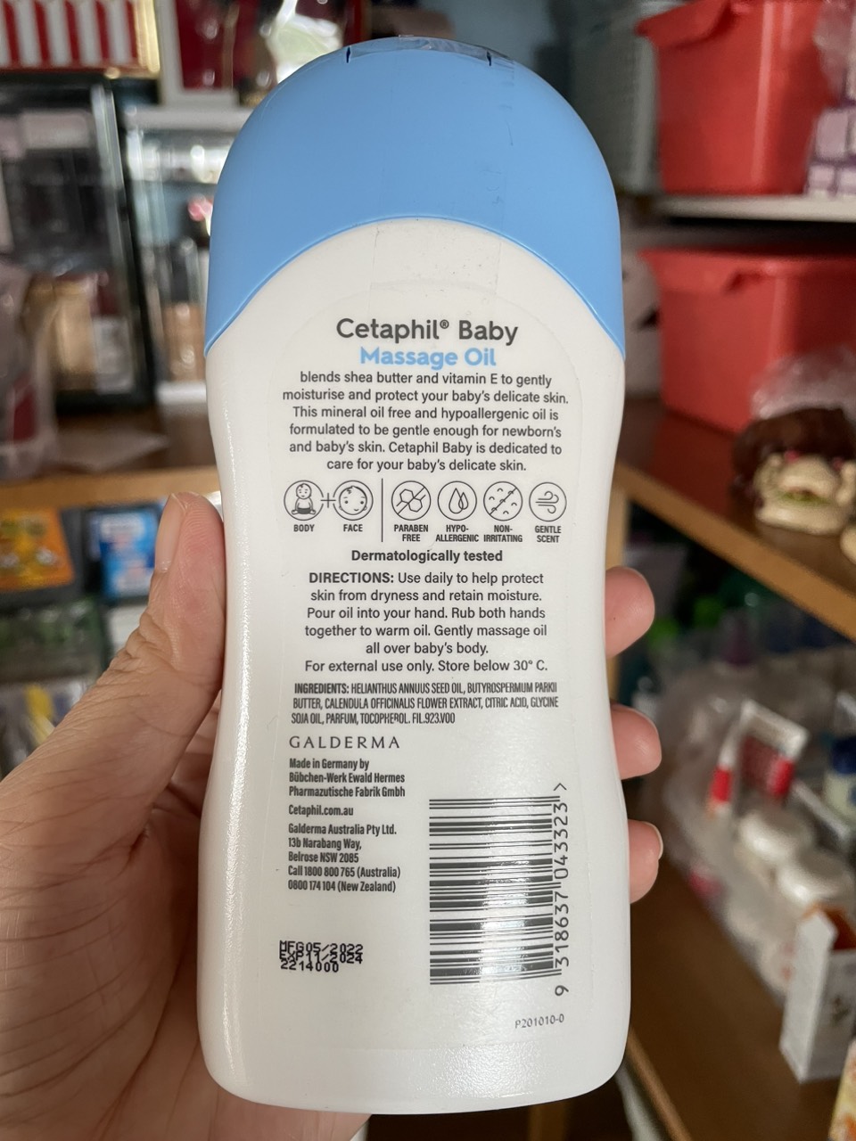 <Date: 11/2024> Dầu massage cho bé Cetaphil Baby Oil - 200ml (Mẫu mới)