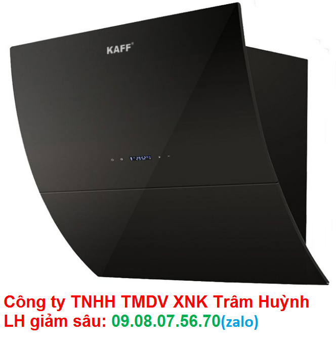 Máy hút mùi Kaff KF-LUX-AT90H-BK - Áp tường, màu đen, công suất 170W, lưu lượng khí 1000m³/h