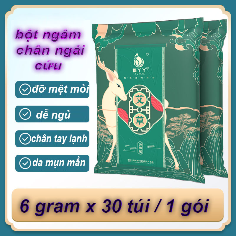 Bột ngâm chân ngải cứu, thảo dược ngâm chân -xông-tắm-ngâm chân thảo mộc giúp giảm đau nhức xương khớp, giảm mệt mỏi, an thần ngủ ngon