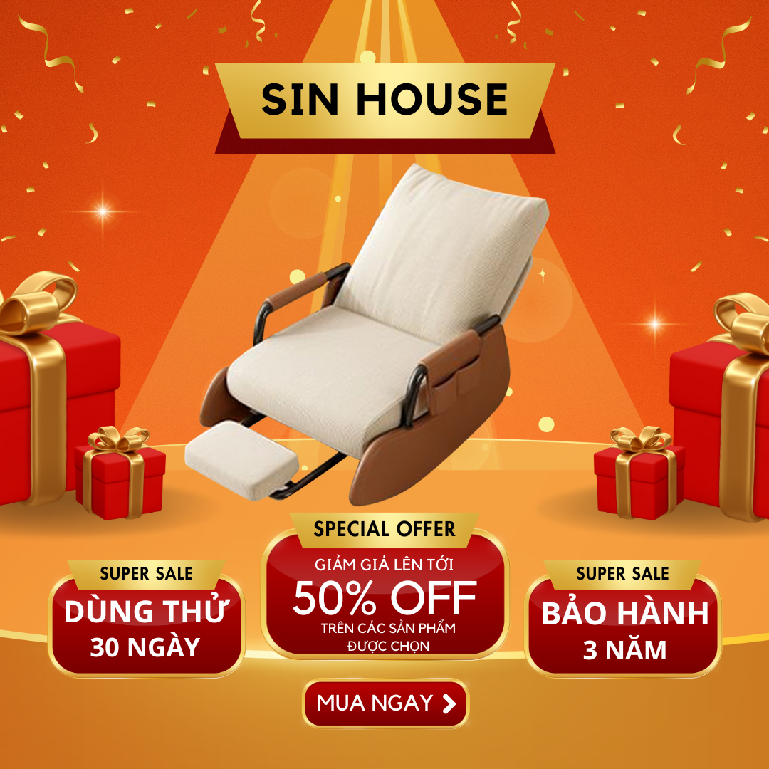 Ghế Sofa, Ghế Bập Bênh Thư Giãn Khung Gỗ Thịt Rắn Chắc Chịu Tải Lớn Thiết Kế Sang Trọng Có Gác Chân