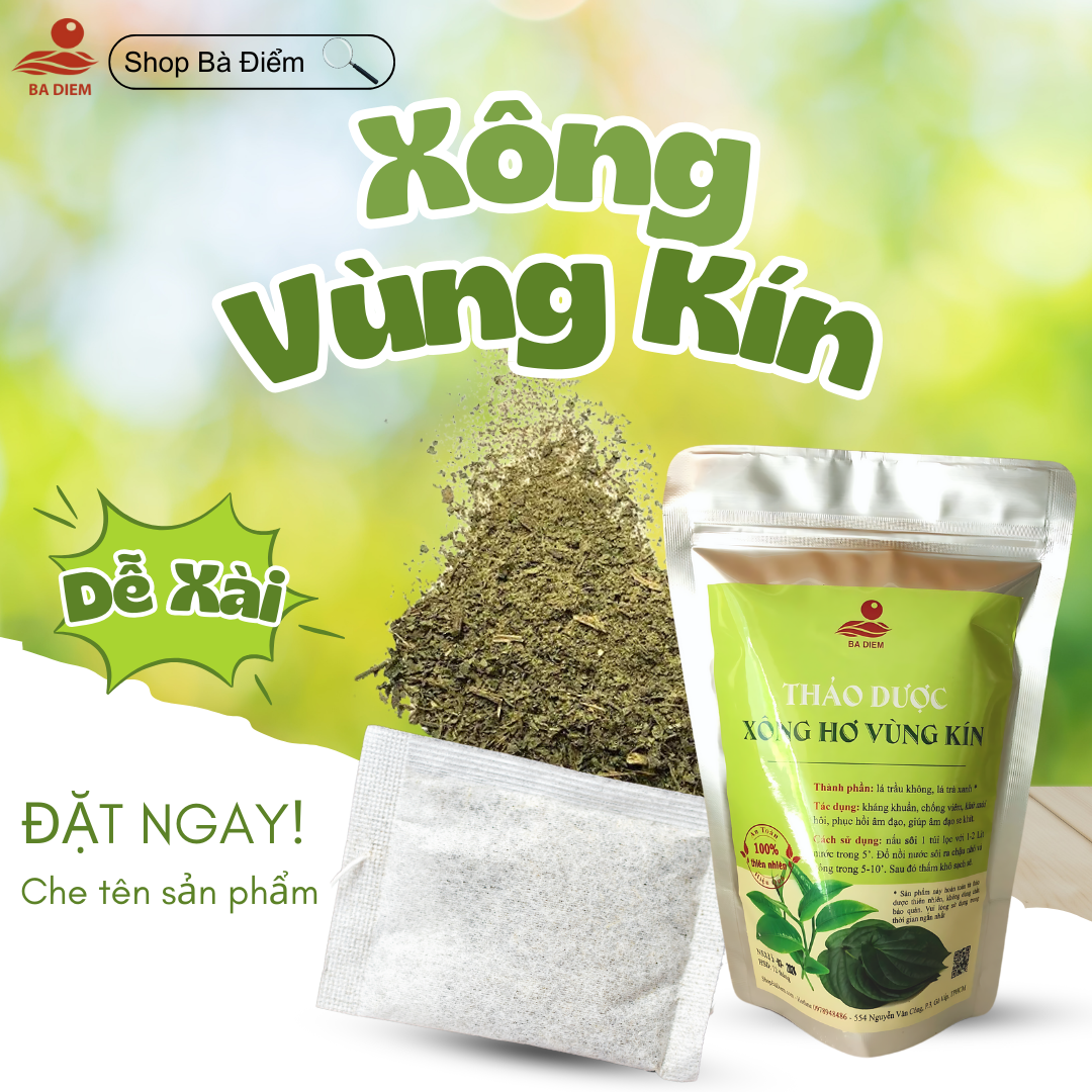 Lá Xông Vùng Kín | Kháng Viêm Khử Mùi Hôi Se Khít Phục Hồi Âm Đạo | thảo dược xông vùng kín xông hơi vùng kín xông âm đạo - Shop Bà Điểm.