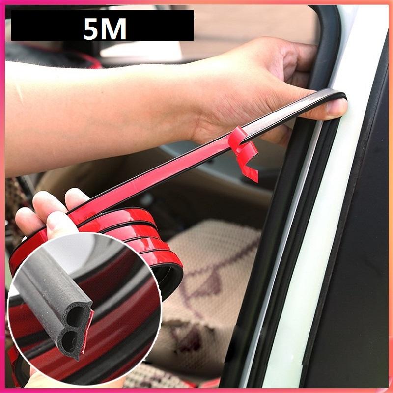 【Có hàng sẵn】5M Ô tô chống thấm và cao su Dải B Hình dạng Cao su cách âm Cửa xe Cao su Con dấu Dải chống va chạm Dải Xe Cửa Cách Âm Cói Sọc Nâng Cấp PHỐI IM LẶNG Không Chặt Slim Cao Su Âm Thanh & Gió Chống Phù Hợp Nhất xe ô tô 5M (cách âm)