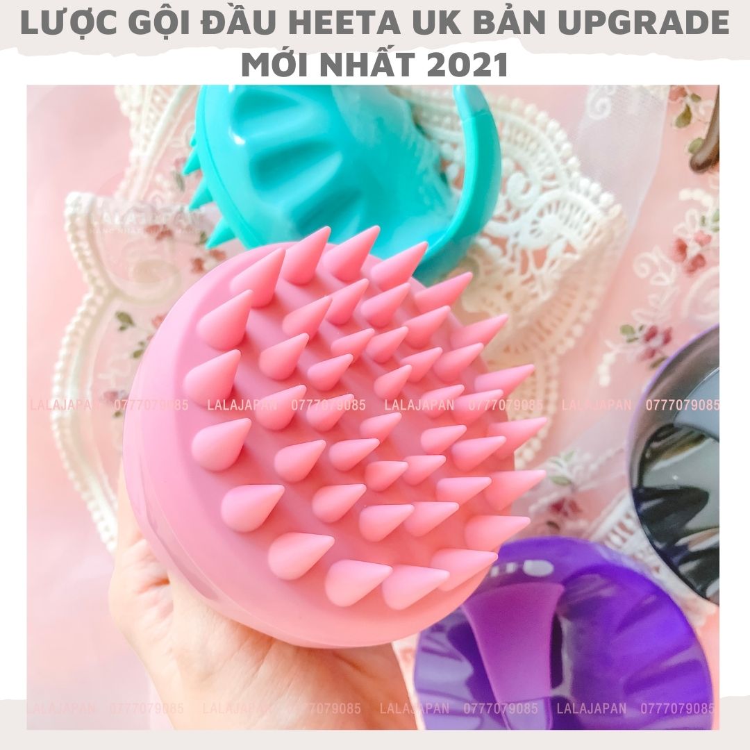 Lược gội đầu HEETA SHAMPOO BRUSH Best-seller Amazon US-UK chuyên GÀU, RỤNG HIỆU QUẢ