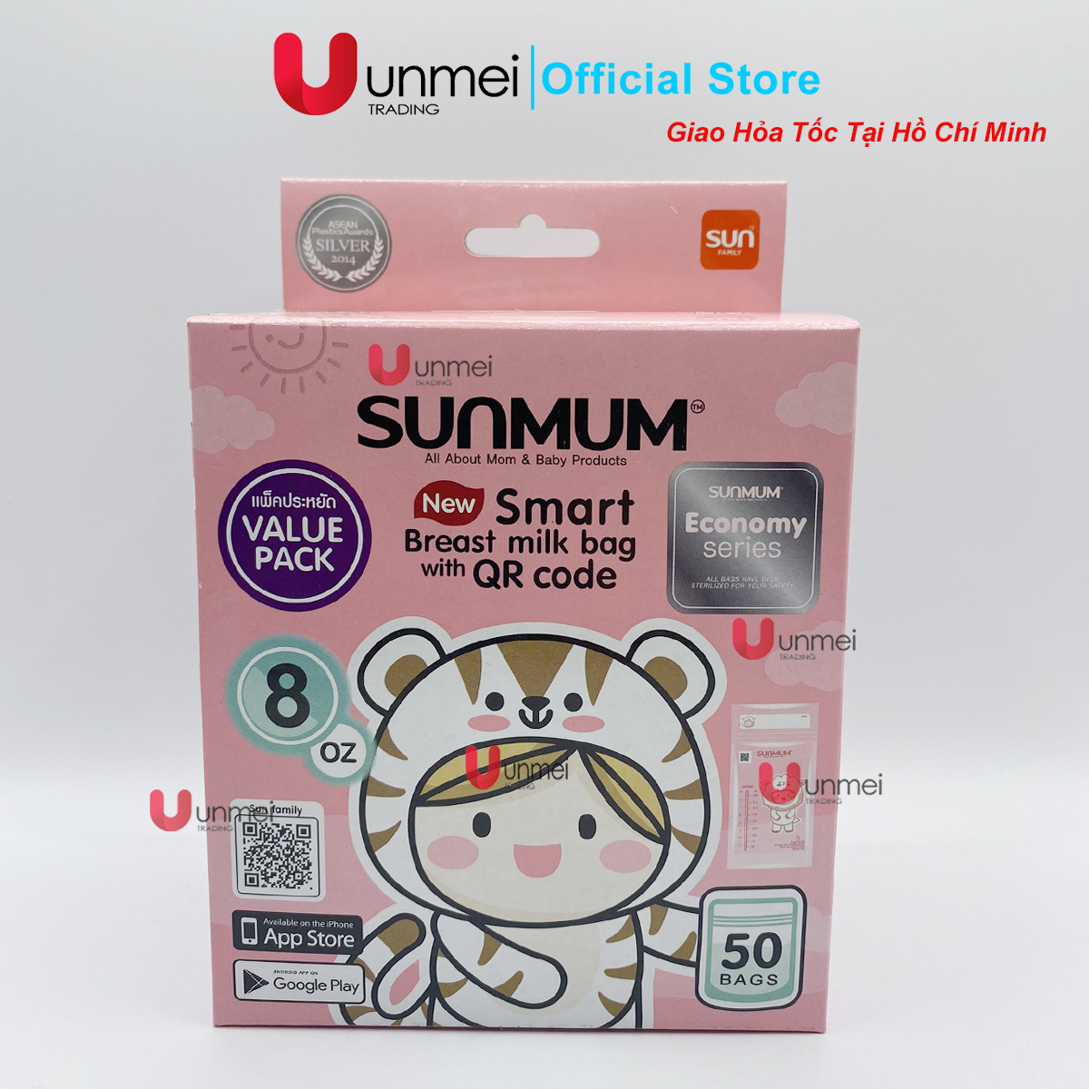 Túi trữ sữa Sunmum 50pcs mẫu mới
