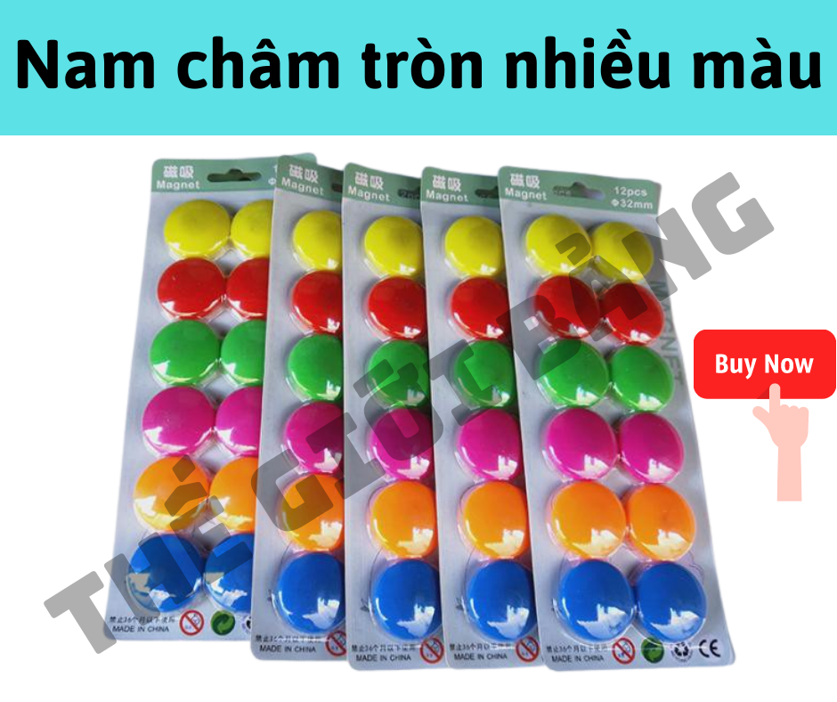 Nam châm nhiều màu dùng hít bảng từ
