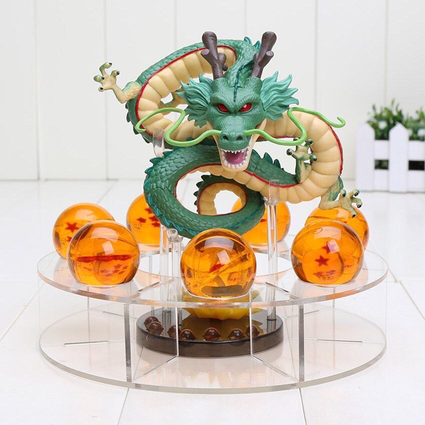 Full bộ mô hình rồng thần Shenlong + Ngọc rồng 4.3cm + Kệ đỡ