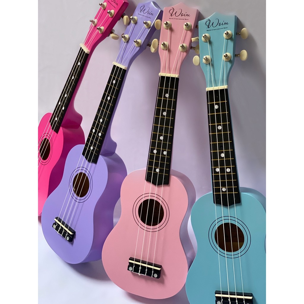❉❅✱  Đàn Ukulele Gỗ màu mới 100  - Hàng có sẵn tặng kèm hướng dẫn chơi và pick gảy miễn phí