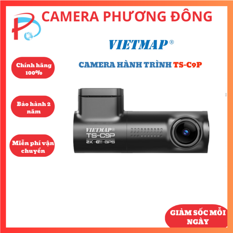 Camera vietmap ts-c9p ghi hình 2k, hỗ trợ gps, màn hình 0.96 - chính hãng vm ts-c9p
