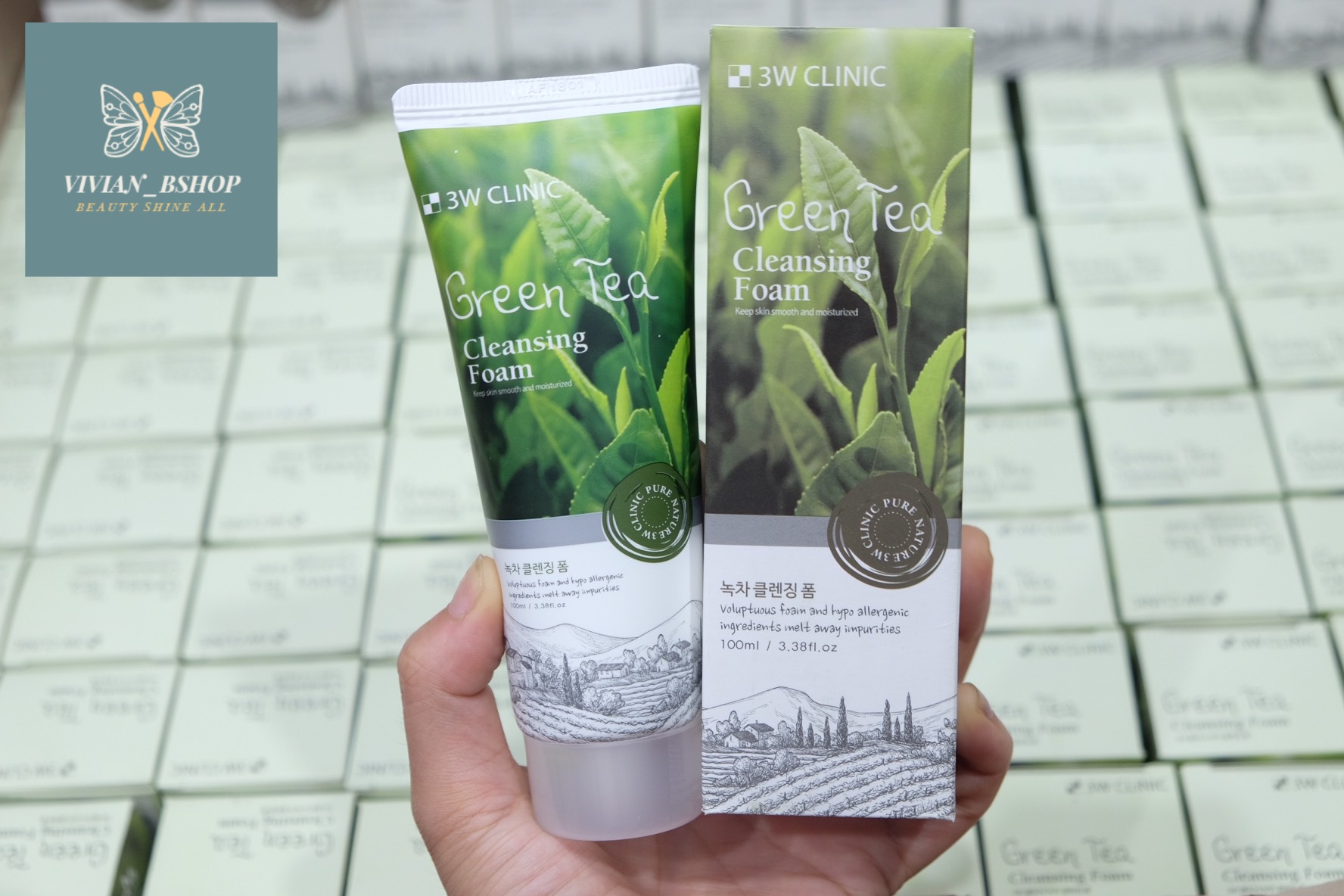 Sữa Rửa Mặt Trà Xanh 3W Clinic Green Tea 100ml