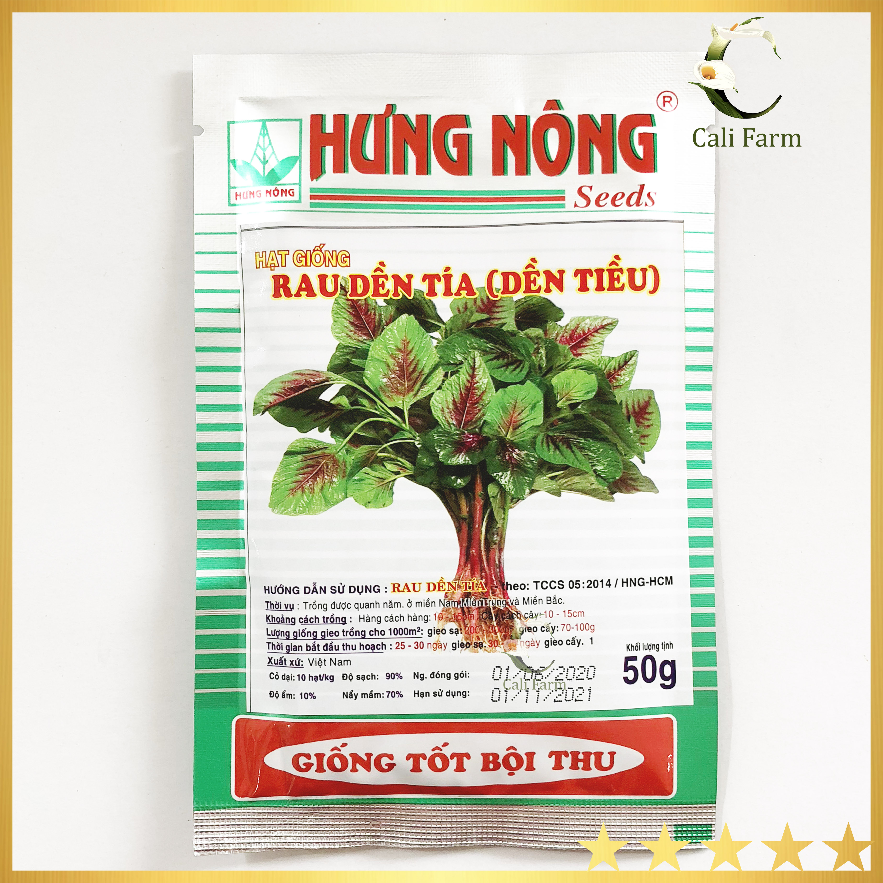 Hạu giống rau dền tía 50g