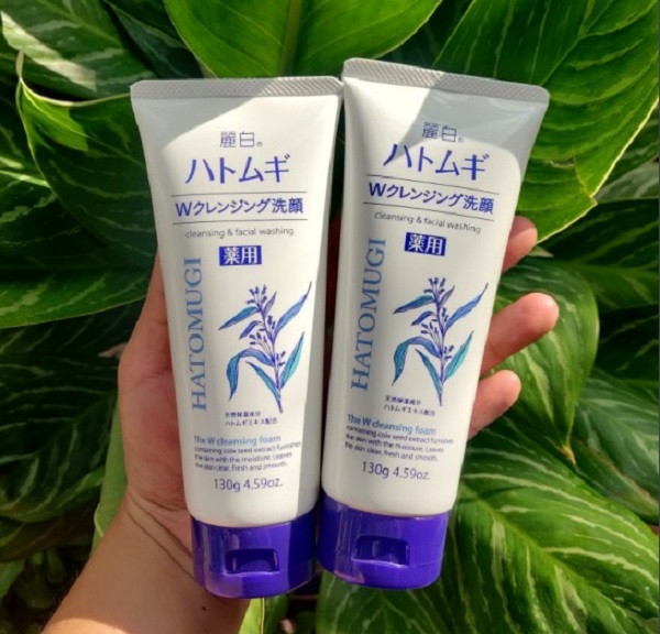 Sữa Rửa Mặt Trắng Da Hatomugi Chiết Xuất Ý Dĩ 130gr - Sữa rửa mặt chiết xuất ý dĩ Hatomugi 130g