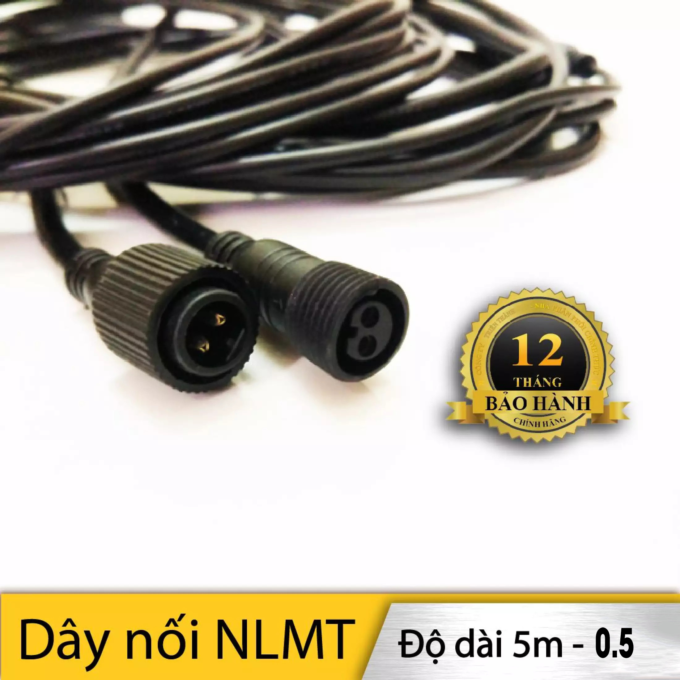 Dây điện nối dài đèn năng lượng mặt trời 2 chấu 0.5cm và 0.75 dài 5m. Lắp Cho Đèn Có Công Suất Thấp, Dùng để nối giữa đèn và tấm năng lượng