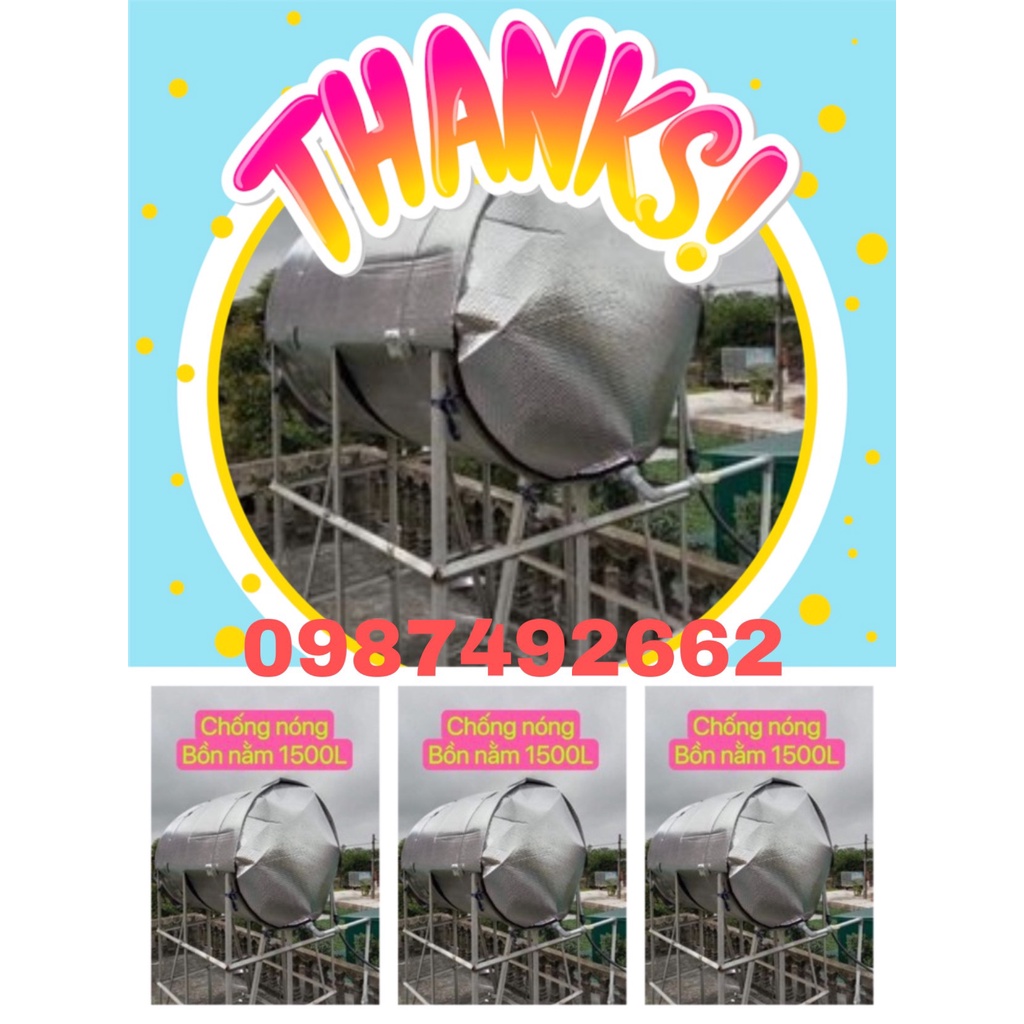 #áo_bọc_chống_nóng_bồn_téc_nước 1500 lít đứng + nằm