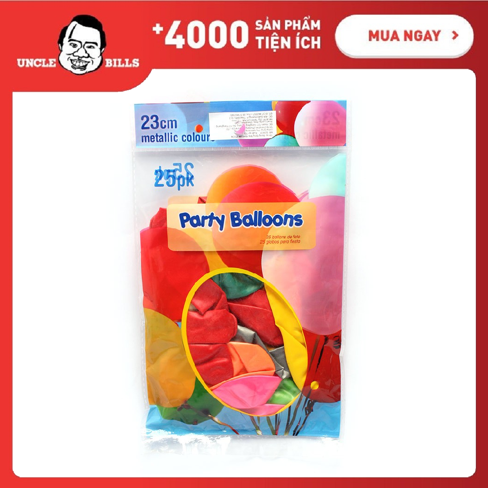 Bong bóng màu kim loại 25 cái uncle bills sc0031