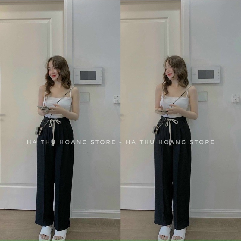 Quần ống rộng cạp chun mã mới/ chất vải ruby xuất hàn cao cấp