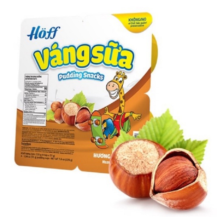 Combo 16 hũ váng sữa HOFF  hương vị trái cây công nghệ Đức  hũ 55g