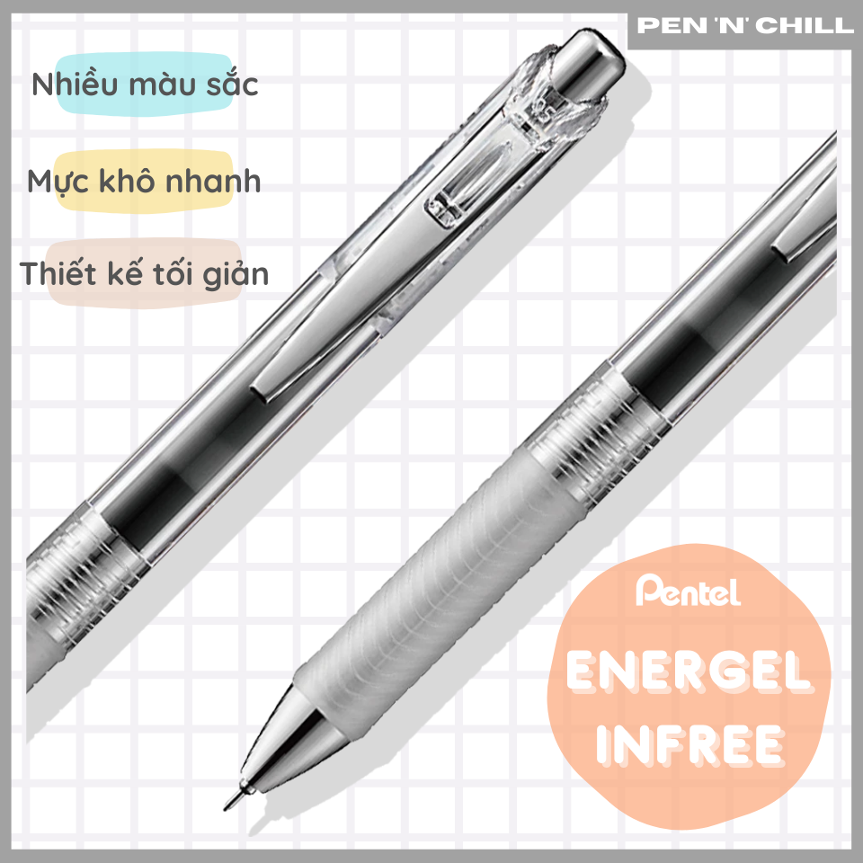 Bút Gel Pentel Energel Infree - Cỡ ngòi 0.5mm - BLN75TL