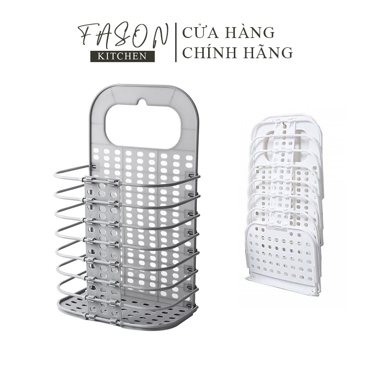 Giỏ đựng đồ, quần áo gấp gọn treo tường - fasonkitchen