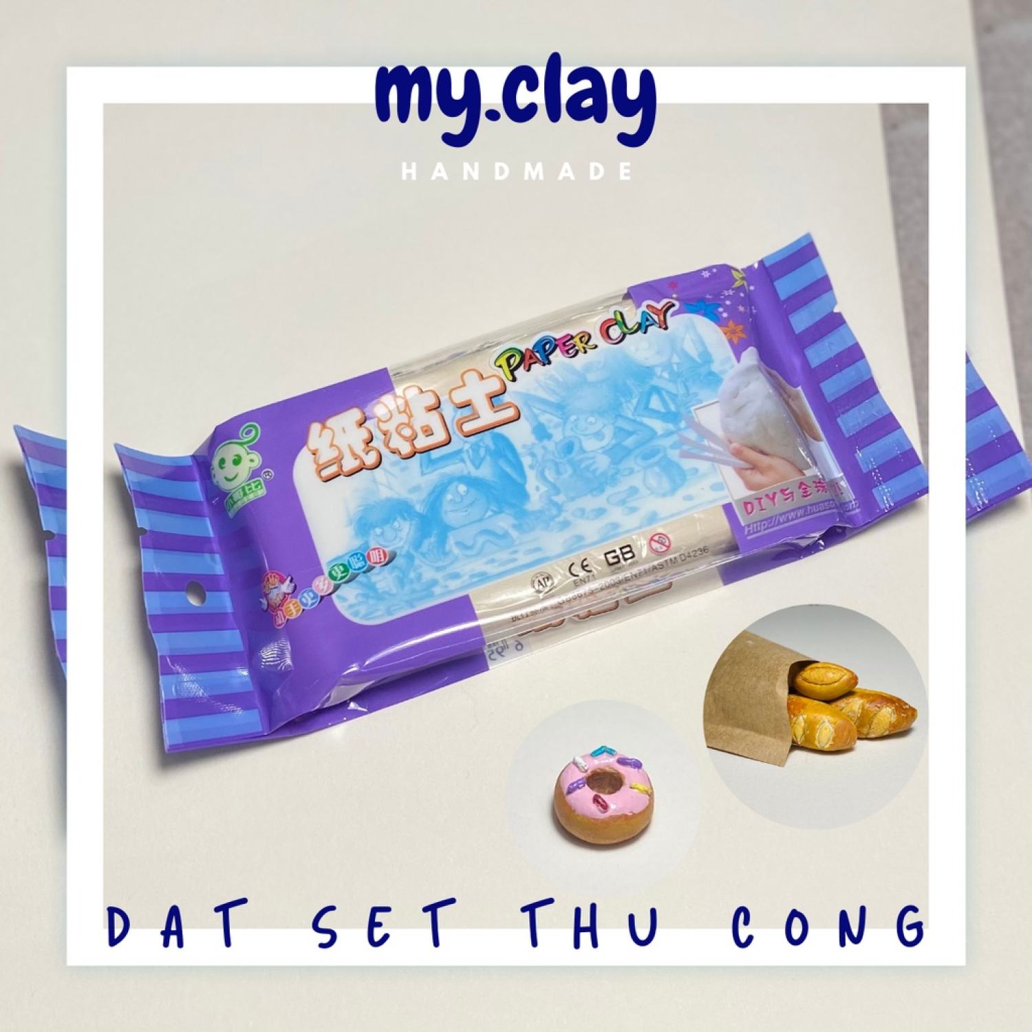 Đất sét tự khô PaperClay - Airdry Clay - Điêu khắc- Mont Marte