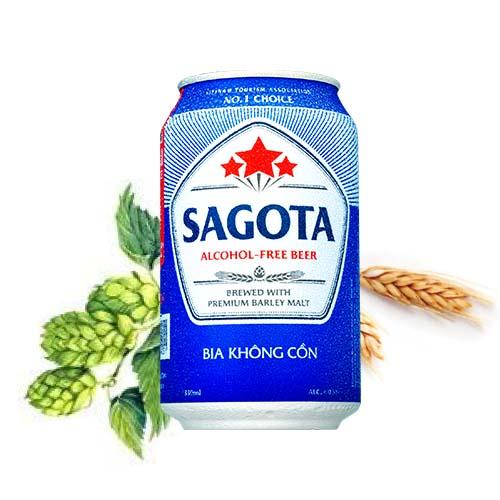 PACK 6 LON BIA SAGOTA KHÔNG CỒN 330ML/LON