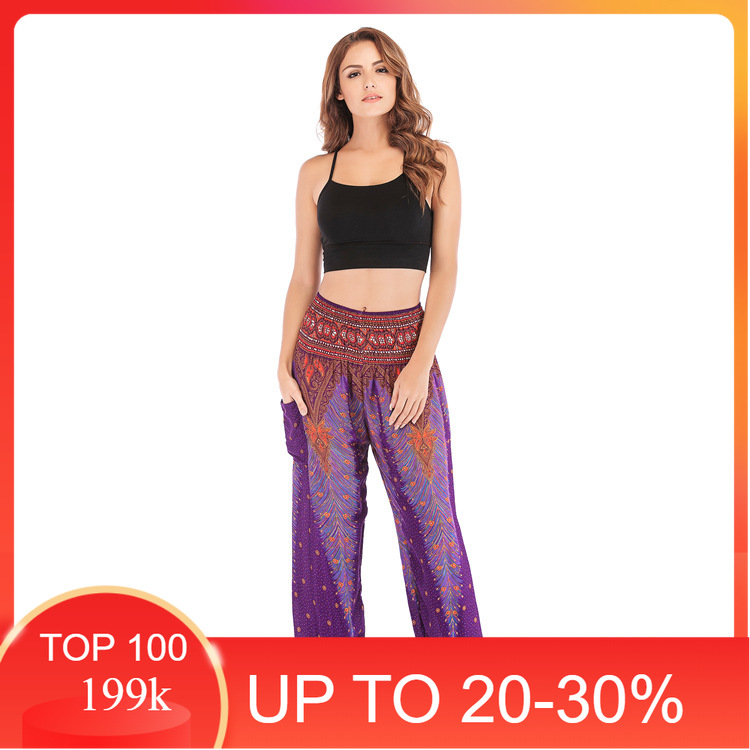Quần alibaba, yoga, harem, boho mặc nhà, thể thao H00111