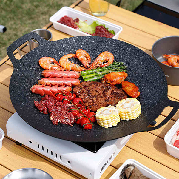 Chảo đá nướng thịt hàn quốc chống dính không cần dầu size 34cm
