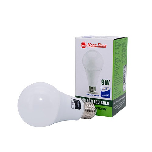 Bóng đèn led bulb tròn 9w rạng đông, siêu sáng, model led a60n1/9w, tiết kiệm điện