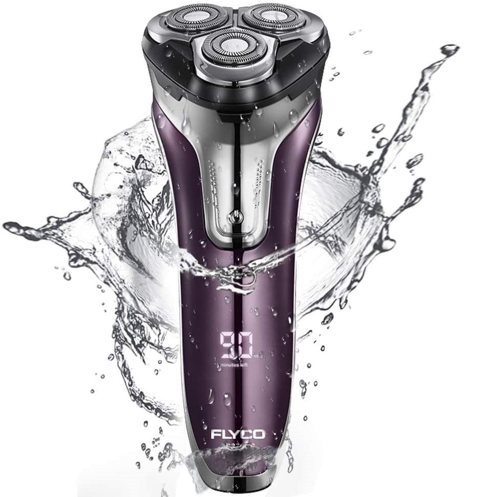 Máy cạo râu Flyco FS 376US (phiên bản Mỹ) chất lượng tiêu chuẩn Mỹ, máy cạo râu điện đa năng 3 lưỡi