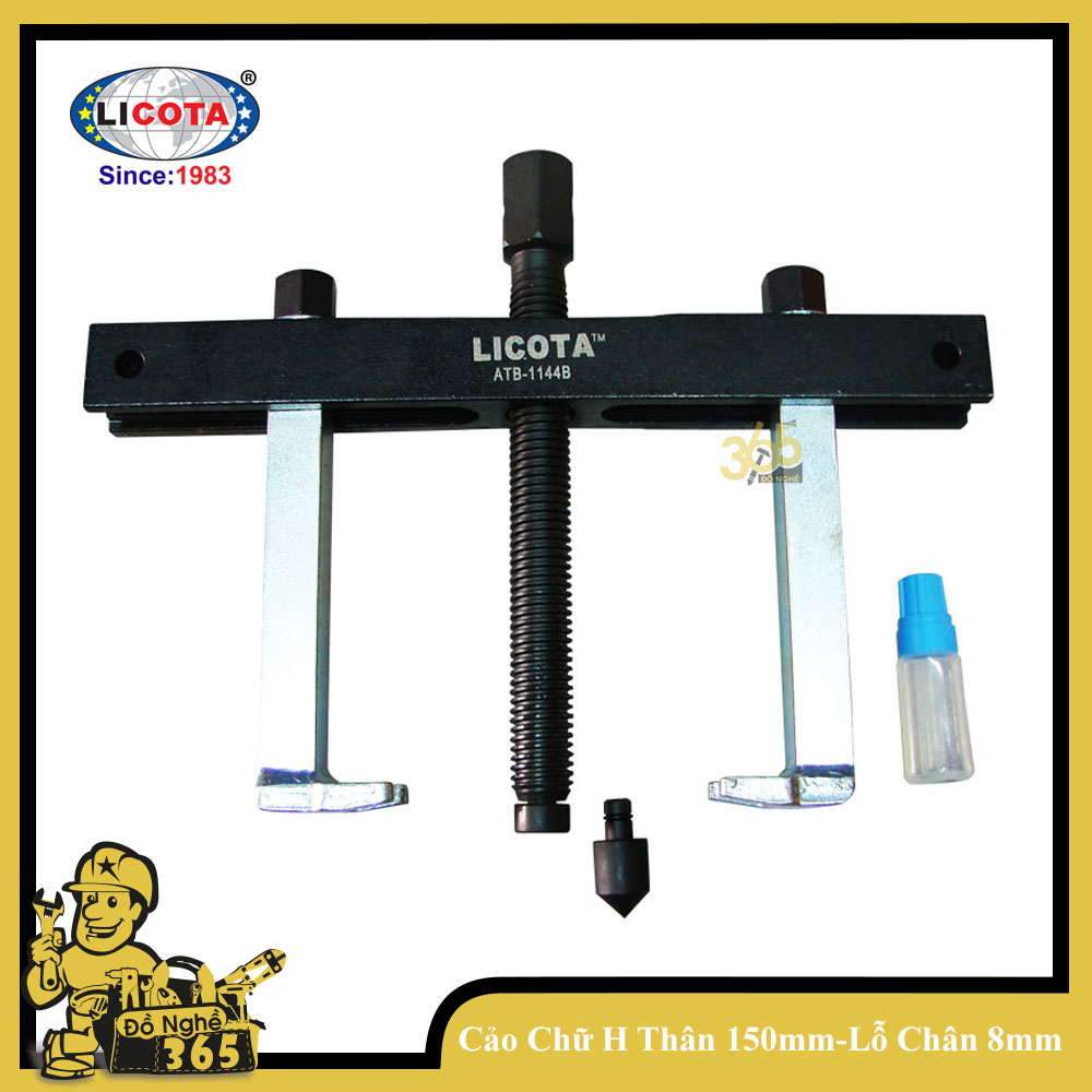 Cảo Puli chữ H thân 6” , Lỗ chân 8mm Licota , sản xuất tại Đài Loan cảo puli được chế tạo bằng thép CR-MO có độ cứng cao, chịu được lực kéo tốt