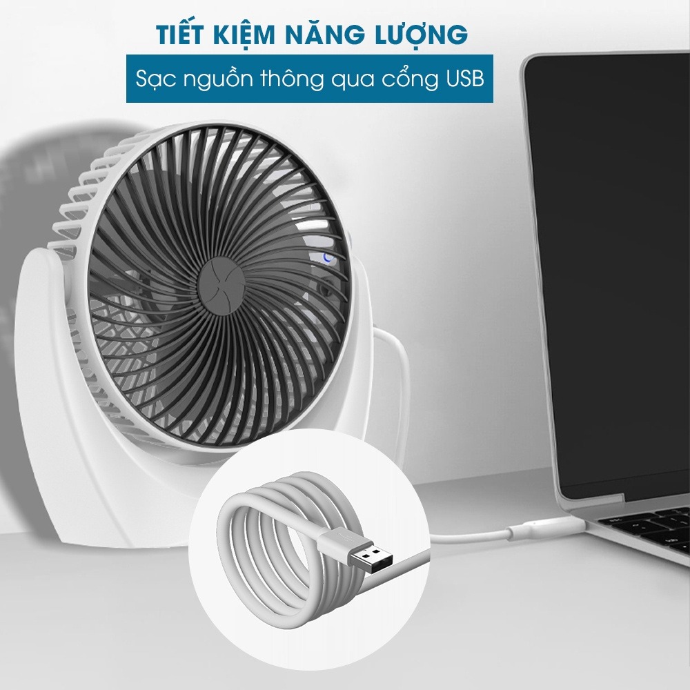 Quạt tích điện mini camewell - quạt tích điện để bàn