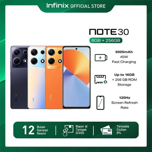 Điện Thoại Infinix NOTE 30 (8+8GB/256GB) Chính Hãng 100% Mới Full Box Nguyên Seal Bảo Hành 18 Tháng