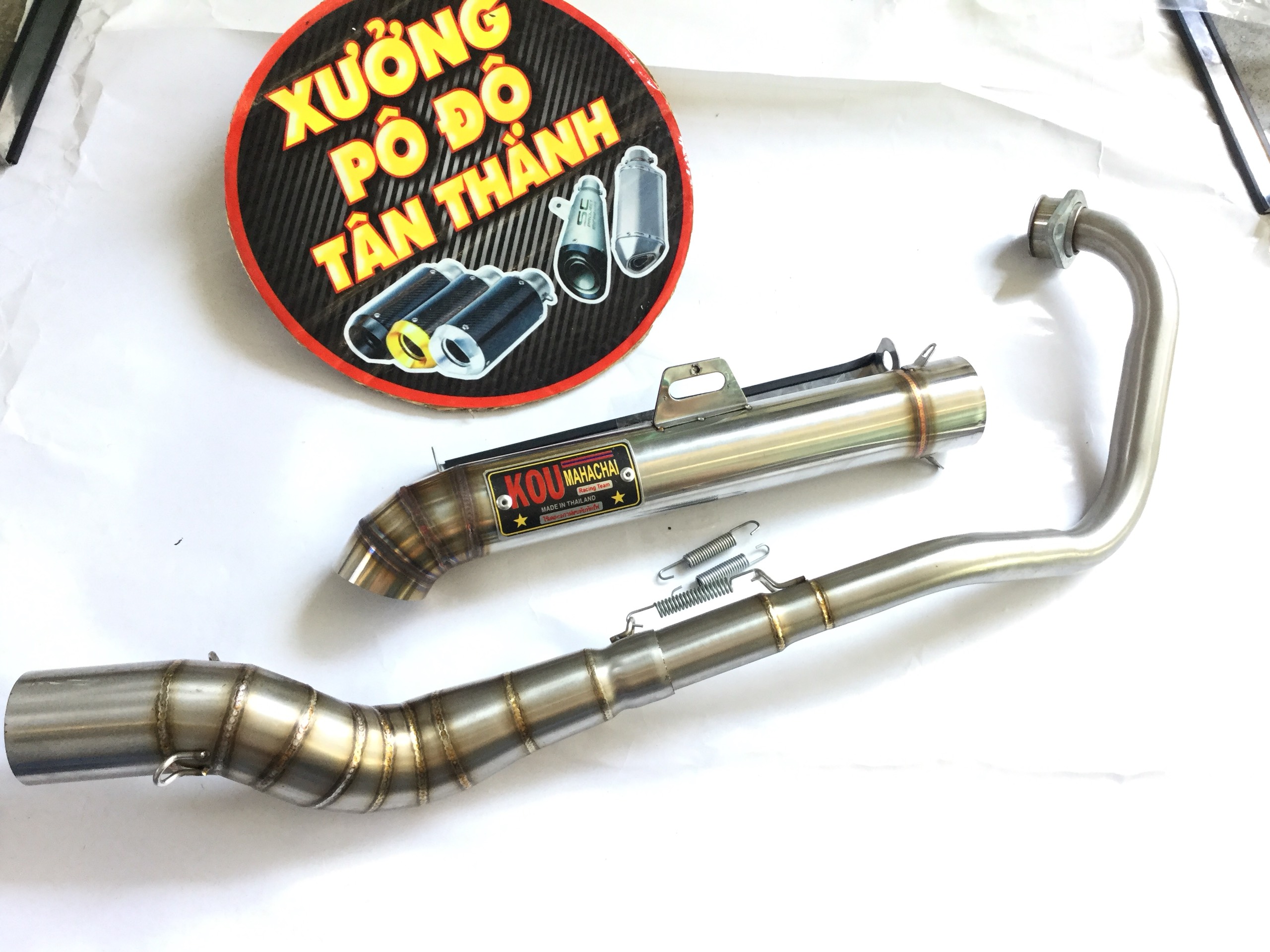 Pô KOU Thái Tem Nhôm - Cổ  Cong 2  Khúc Xe Exciter 135 ....,Sản Phẩm Chất Lượng, Gian Hàng Uy Tín, Giá Cả Cực Tốt, Mua Ngay.