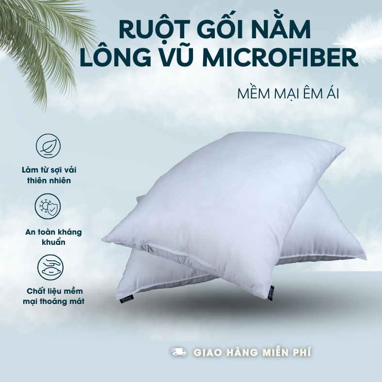 Ruột gối lông vũ microfiber cao cấp CONGTYNEM