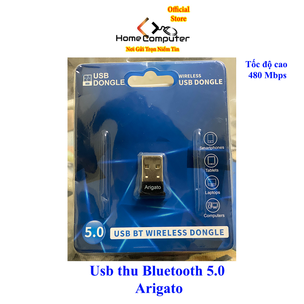 Usb Bluetooth, Usb Thu Blutooth 5.0 Không Dây Cho Pc Win 10/8/7 tự nhận thiết bị không cần cài đặt drive