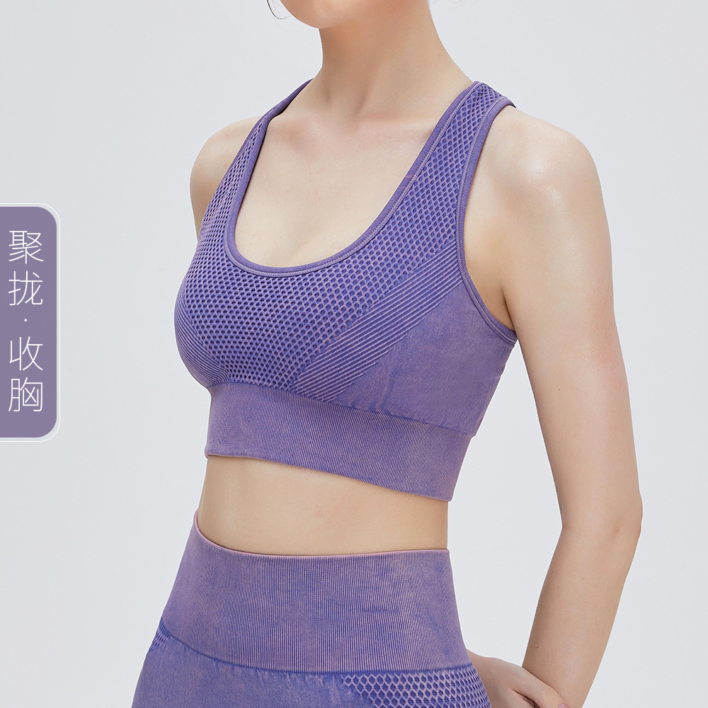 【HOT】 Áo Tập Yoga Giảm Chấn Âu Mỹ Mẫu Mới Mùa Hè Áo Vest Thể Thao Áo Lót Thể Dục Áo Lót Thể Thao Áo Lót Nữ