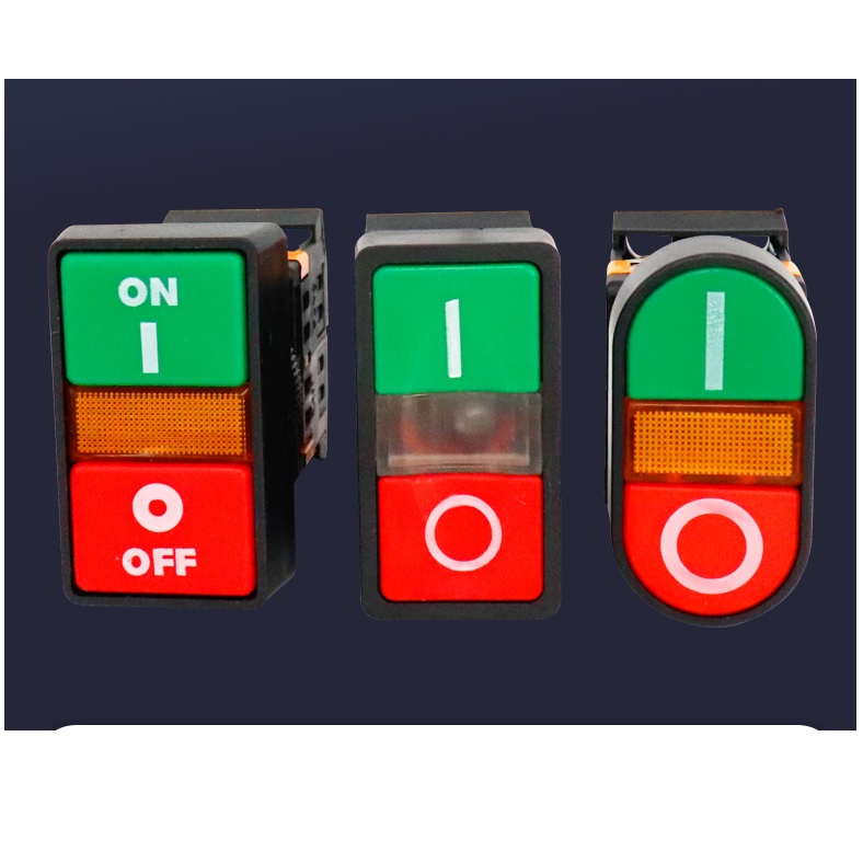 Nút nhấn công tắc nhấn đôi apbb-22&25n on-off hiển thị điện áp 220vac có đèn