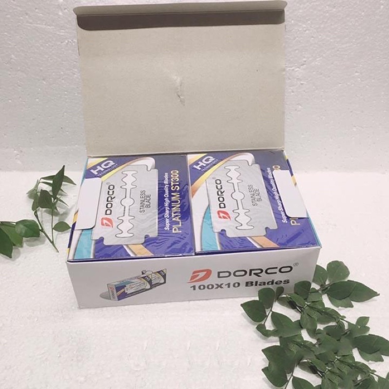 1 Hộp dao nam Dorco 10 lưỡi nhãn xanh