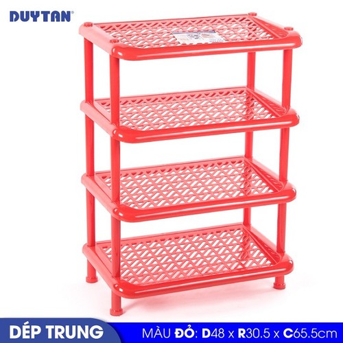 Kệ dép trung nhựa DUY TÂN 4 tầng (48 x 30.5 x 65.5 cm) - 41736 - Giao màu ngẫu nhiên
