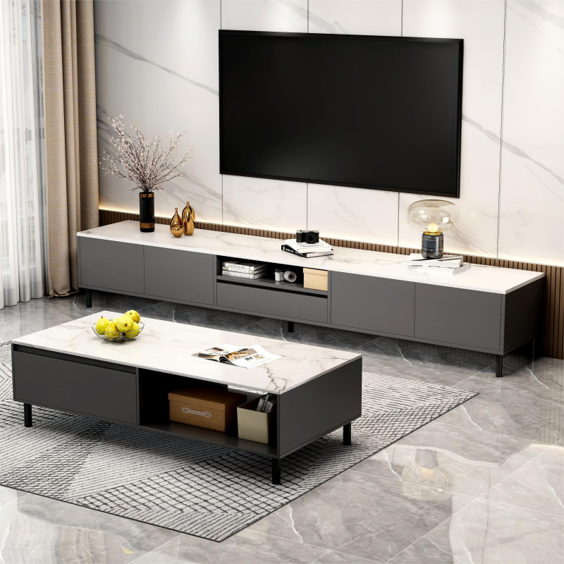 Kệ Tv phong cách Bắc Âu kệ TV bàn trà phòng khách hiện đại đơn giản nhiều không gian cất trữ màu sắc thanh lịch