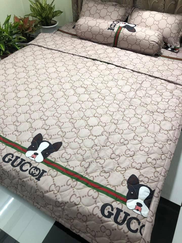 TRỌN BỘ CHĂN GA GỐI COMBO 5 MÓN - GG CÚN