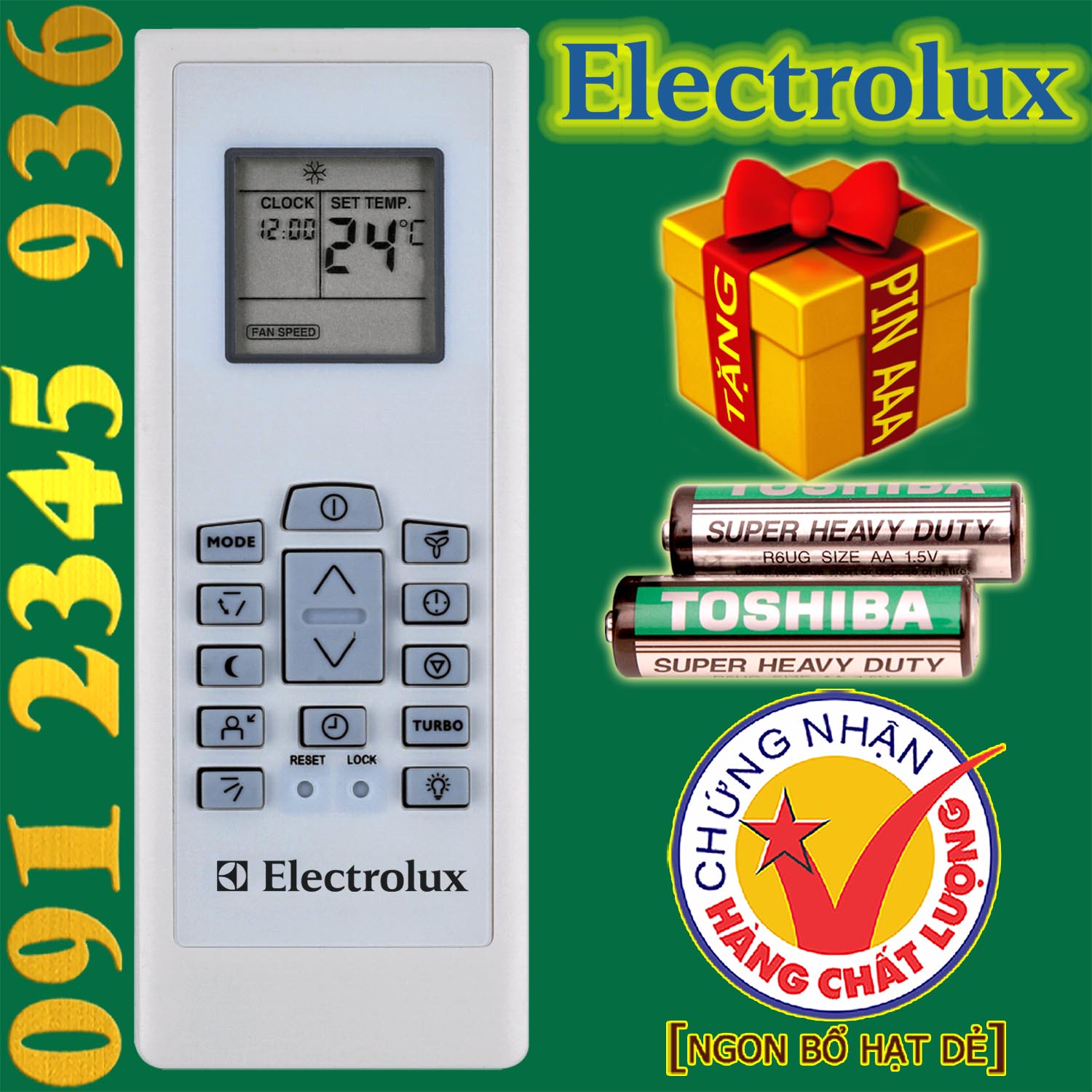 Điều khiển Electrolux cho điều hòa.