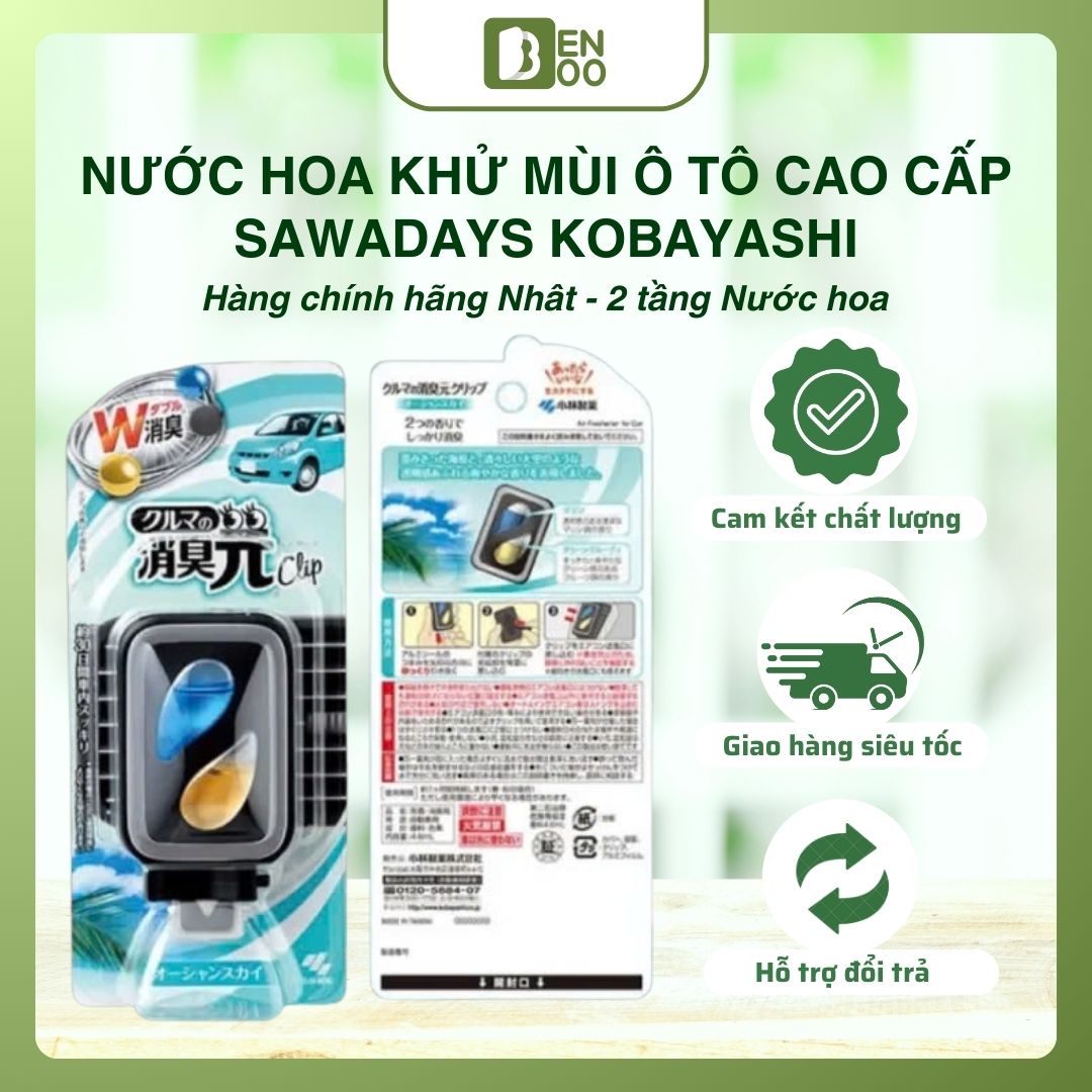 Nước hoa khử mùi ô tô cao cấp Sawadays Kobayashi hàng Chính Hãng Nhật chai 6ml